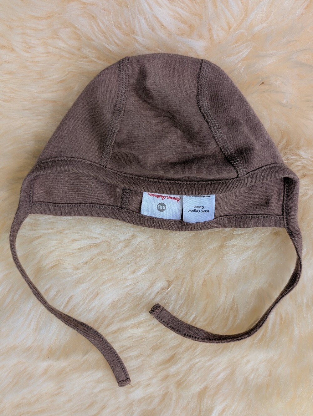 Hanna Andersson Baby Brown Pilot cap